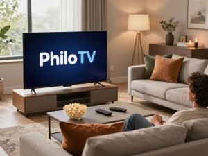Philo TV streaming service showing live channels and on-demand content